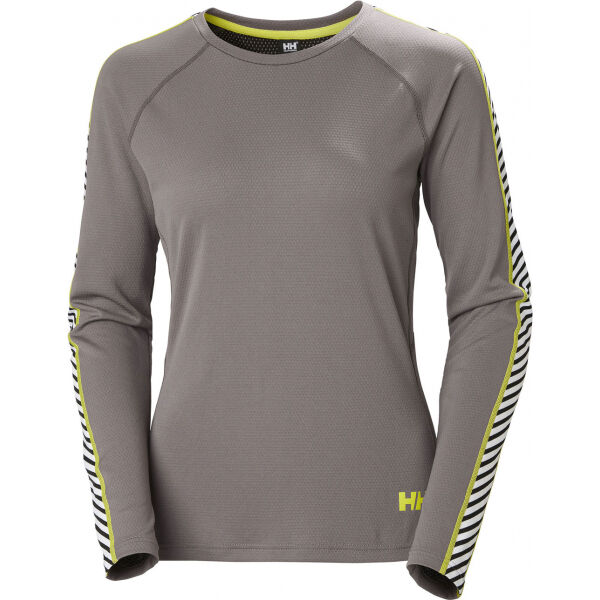 Helly Hansen W LIFA ACTIVE STRIPE CREW Vínová L - Dámské funkční triko Helly Hansen