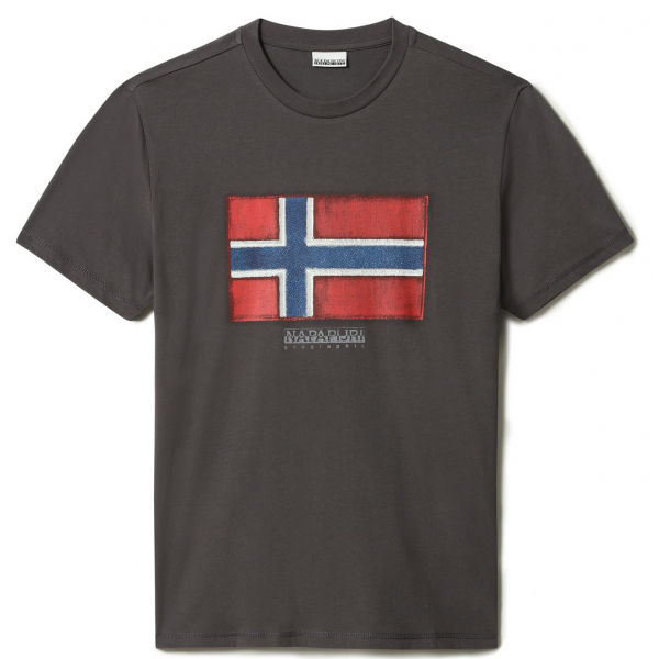 Napapijri SIROL SS Tmavě šedá M - Pánské tričko Napapijri