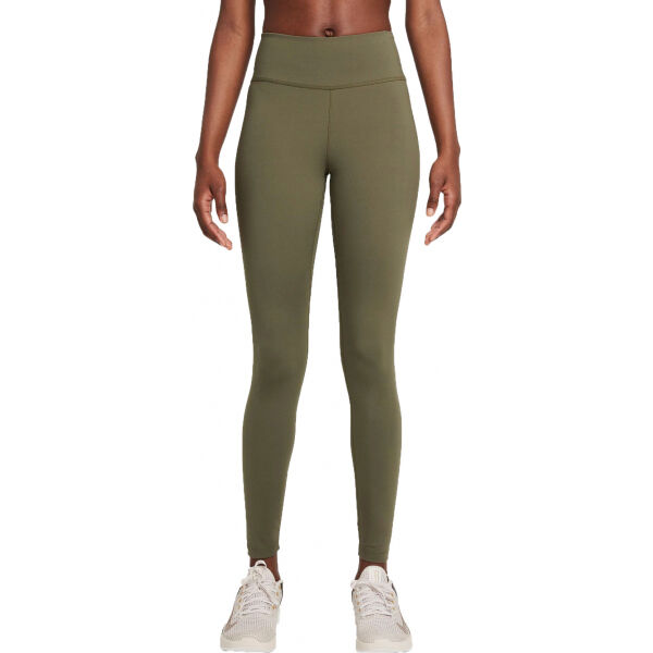 Nike ONE DF MR TGT W Khaki XL - Dámské sportovní legíny Nike