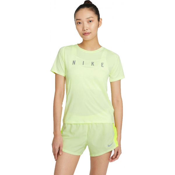 Nike RUN DVN MILER TOP SS W Žlutá S - Dámské běžecké tričko Nike