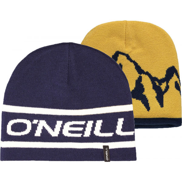 O'Neill BM REVERSIBLE LOGO BEANIE Tmavě modrá 0 - Pánská oboustranná čepice O'Neill