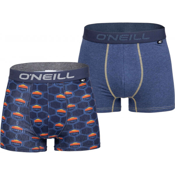 O'Neill BOXER RETRO&PLAIN 2PACK Modrá XL - Pánské boxerky O'Neill