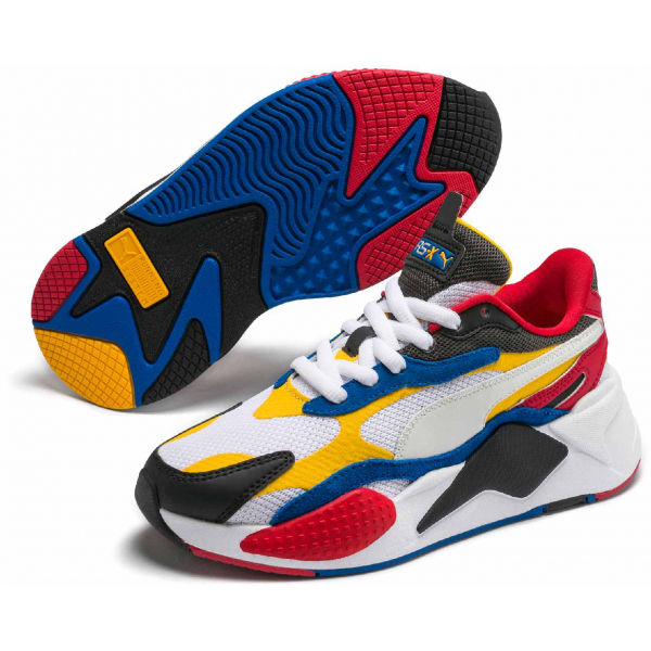 Puma RS-X PUZZLE JR bílá 5 - Chlapecká volnočasová obuv Puma