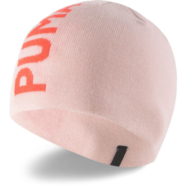 Puma ESS CLASSIC CUFFLESS  BEANIE JR Růžová UNI - Dětská pletená čepice Puma