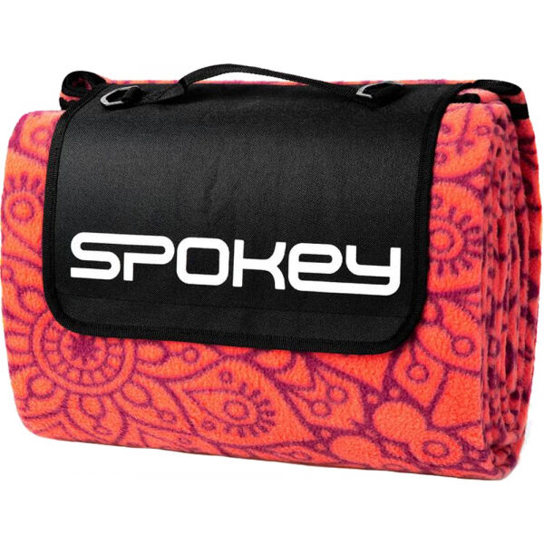 Spokey PICNIC MANDALA LOSOS 180 X 210 CM Lososová  - Pikniková deka Spokey