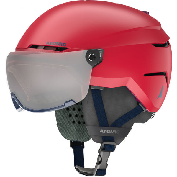 Atomic SAVOR VISOR JR Červená (51 - 55) - Dětská lyžařská helma Atomic
