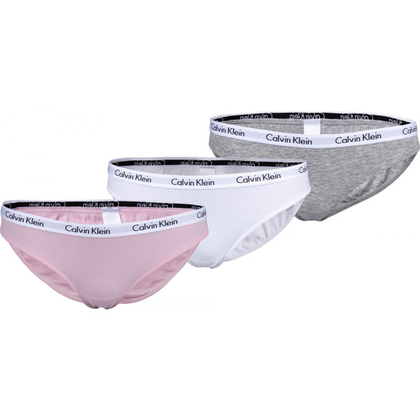 Calvin Klein 3PK BIKINI světle růžová XS - Dámské kalhotky Calvin Klein