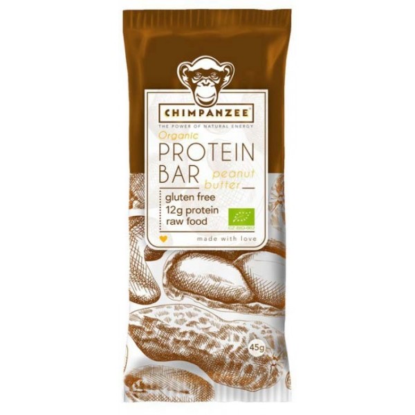 Chimpanzee ORGANICBAR PEANUT PROTEIN   - Energetická tyčinka Chimpanzee