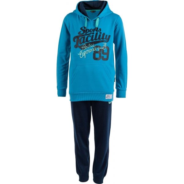 Lewro LEONIDE tmavě modrá 116-122 - Dětská tepláková souprava Lewro