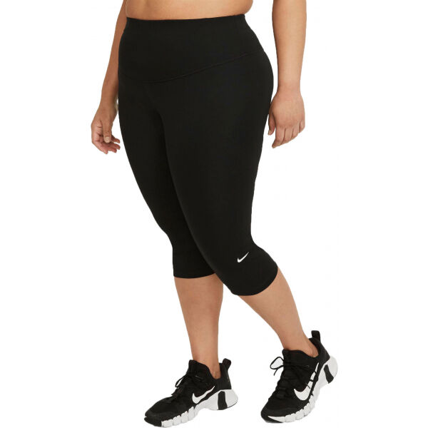Nike ONE DF MR CPRI TGT PLUS W Černá 3x - Dámské legíny plus size Nike