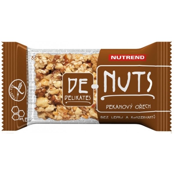 Nutrend DENUTS 35G PEKANOVÝ OŘECH   - Delikátní tyčinka Nutrend