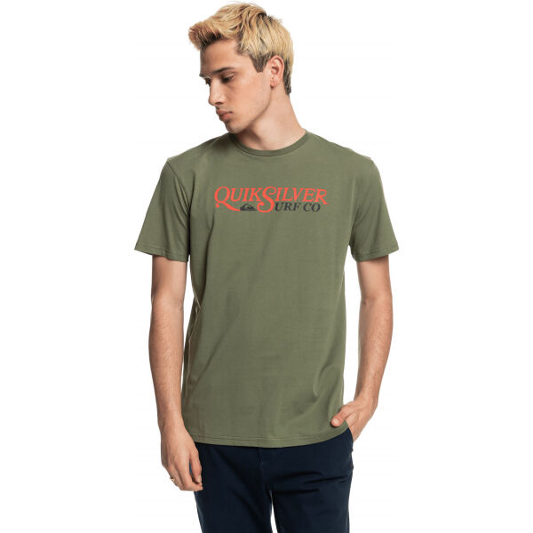 Quiksilver DENIAL TWIST SS Khaki S - Pánské triko Quiksilver