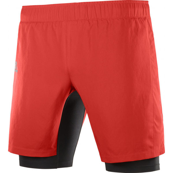 Salomon XA TWINSKIN SHORT M Červená XL - Pánské kraťasy Salomon