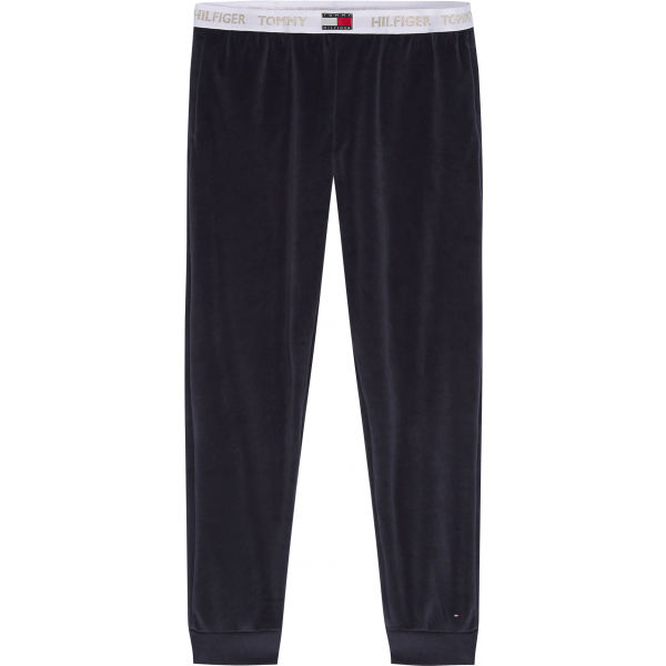 Tommy Hilfiger TRACK PANT VELOUR Tmavě modrá M - Dámské tepláky Tommy Hilfiger