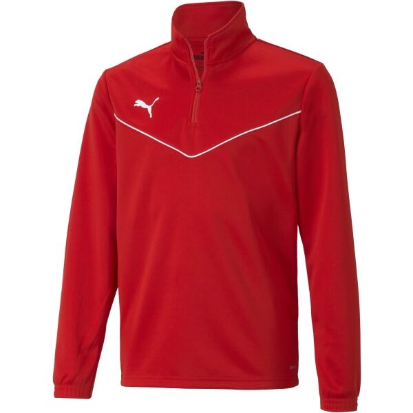 Puma TEAMRISE 1 4 ZIP TOP JR Chlapecká mikina