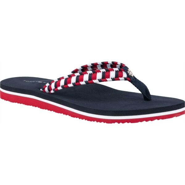 Tommy Hilfiger WOVEN WEBBING FLAT BEACH SANDAL Dámské žabky