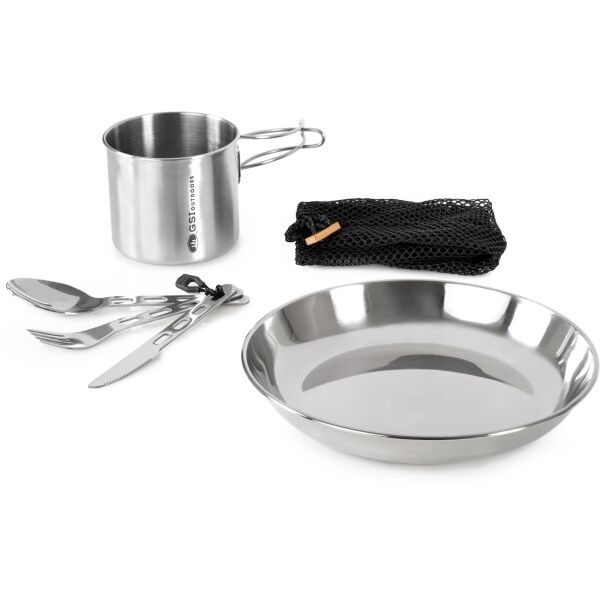 GSI GLACIER STAINLESS 1 PERSON SET Kempingové nádobí