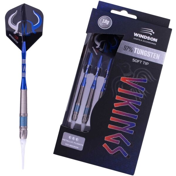 Windson VIKINGS 18 G TUNGSTEN SET Wolframový set šipek s měkkými hroty