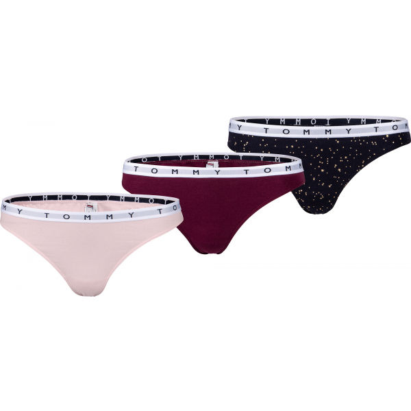 Tommy Hilfiger 3P THONG PRINT Dámská tanga