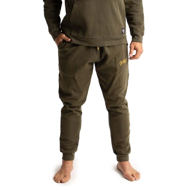 ADVENTER & FISHING COTTON PANTS KHAKI Pánské bavlněné tepláky