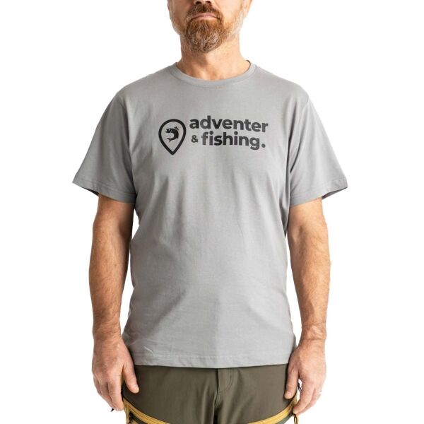 ADVENTER & FISHING COTTON SHIRT TITANIUM Pánské tričko