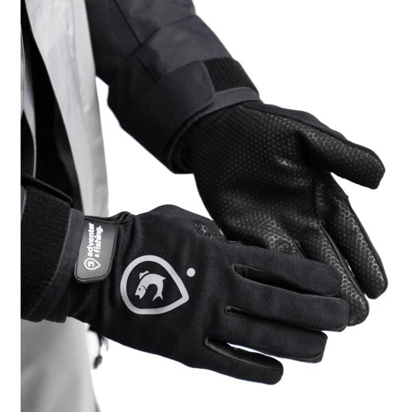 ADVENTER & FISHING GLOVE BLACK Unisex rukavice pro chytání ve sladké vodě