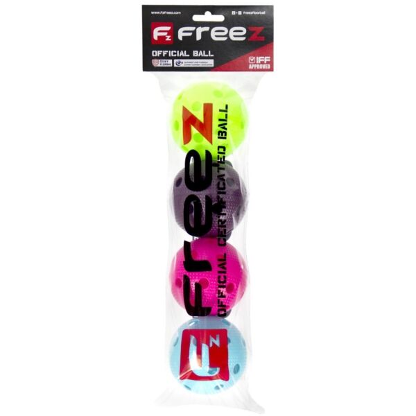 FREEZ BALL OFFICIAL TUBE 4 PCS Sada florbalových míčků