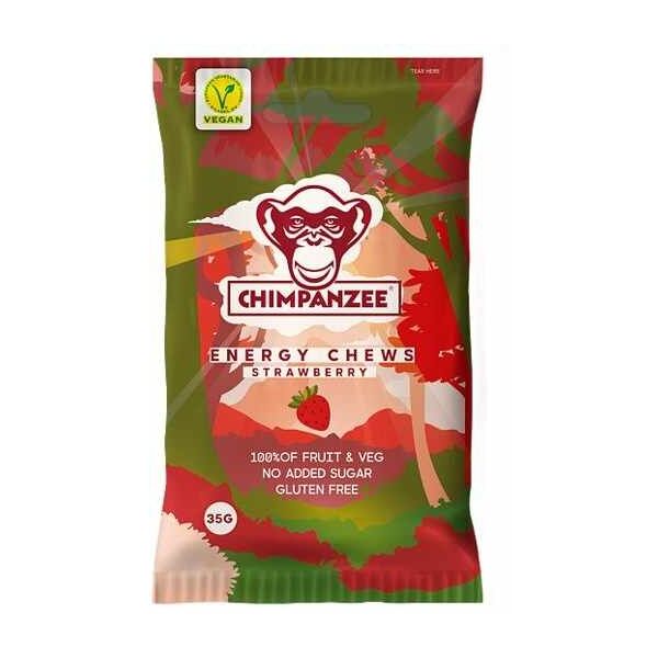 Chimpanzee ENERGY CHEWS 35 G JAHODA Energetické bonbony