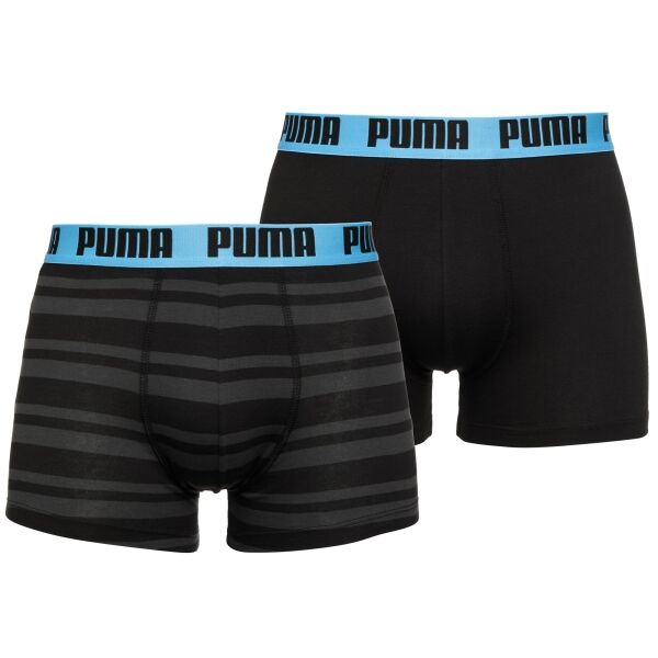 Puma HERITAGE STRIPE BOXER 2P Pánské boxerky