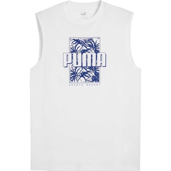 Puma ESSENTIALS + PALMS RESORT SLEEVESS TEE Pánské triko bez rukávů