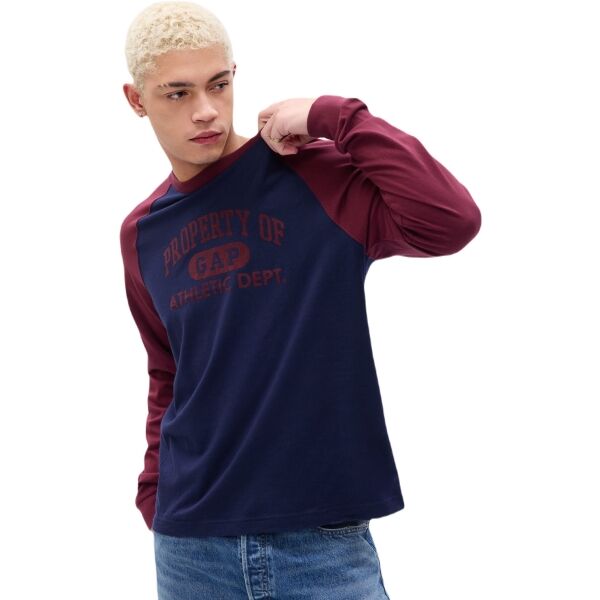 GAP LS LOGO RAGLAN Pánské tričko