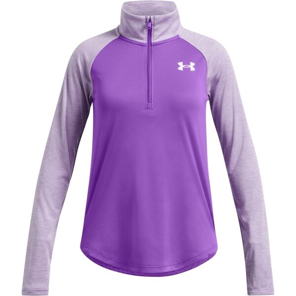 Under Armour TECH GRAPHIC 1/2 ZIP Dívčí tričko s dlouhým rukávem