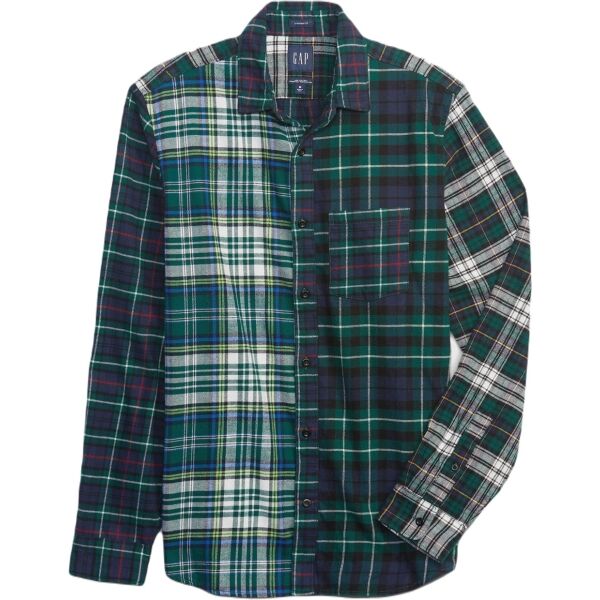 GAP MIXED PLAID FLANNEL Pánská košile