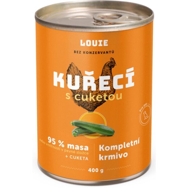 LOUIE KUŘECÍ S CUKETOU 400 G Psí konzerva