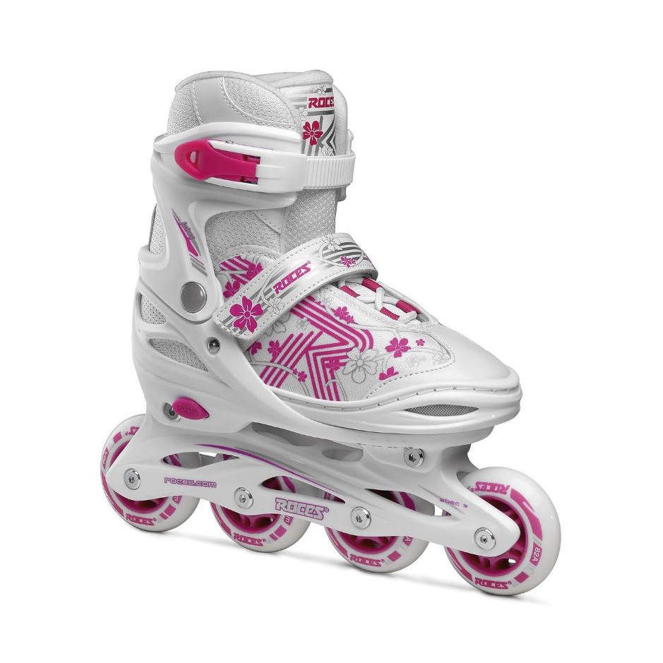 Roces Dětské kolečkové brusle Roces Jokey 3.0 Girl White Pink