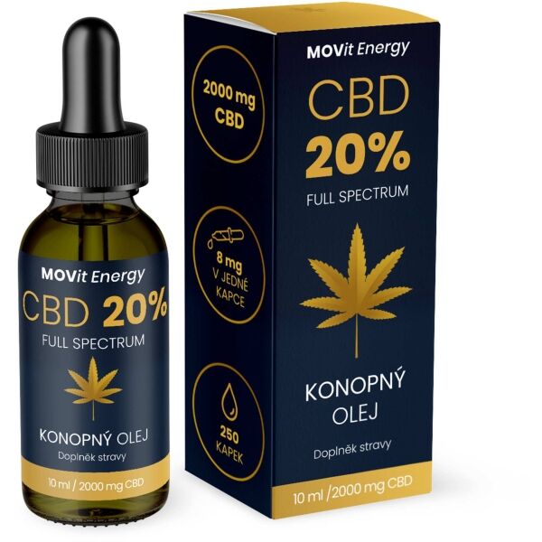 MOVIT ENERGY MOVIT CBD 20 % FULL SPECTRUM KONOPNÝ OLEJ 10 ML Doplněk stravy