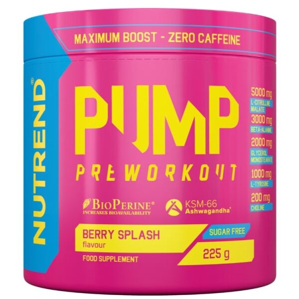 Nutrend PUMP BERRY SPLASH 225 G Doplněk stravy