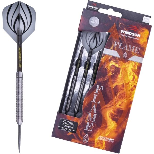 Windson FLAME 23 G TUNGSTEN STEEL SET Set wolframových šipek s ostrými hroty