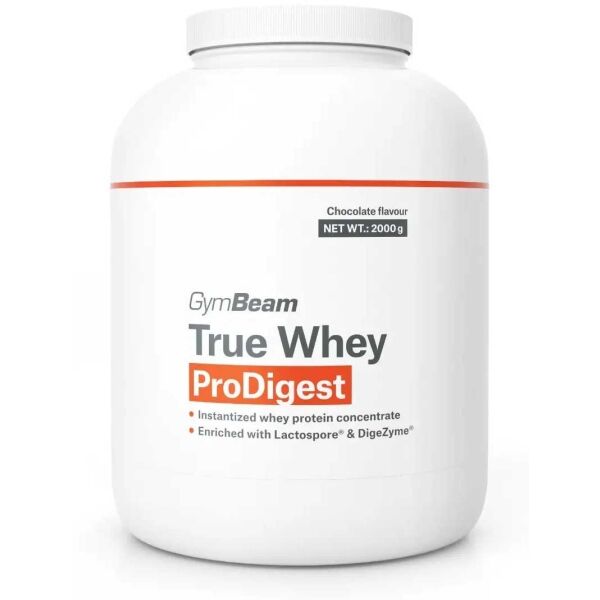 GymBeam TRUE WHEY PRODIGEST 2000 G ČOKOLÁDA Syrovátkový protein