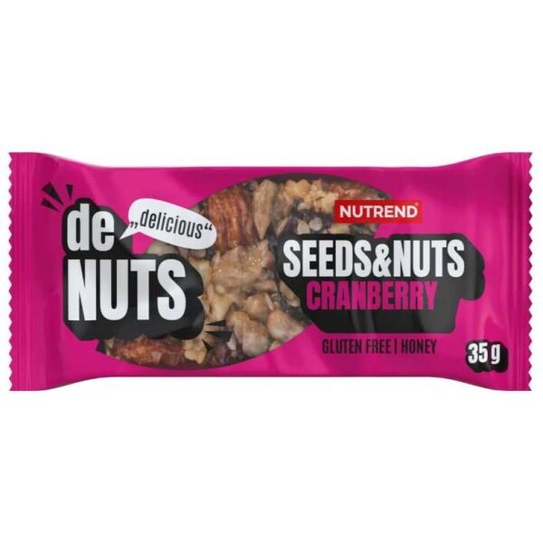 Nutrend DENUTS SEEDS+NUTS 35 G BRUSINKA Energetická tyčinka