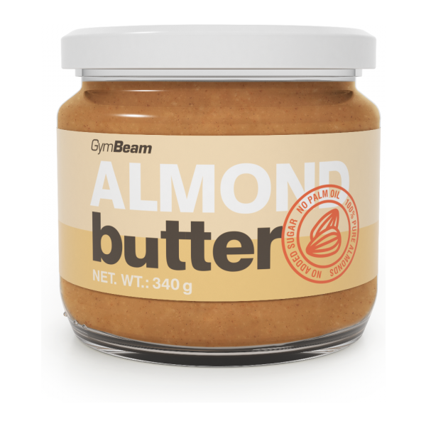 GymBeam 100% MANDLOVÉ MASLO - 340 G Ořechové máslo