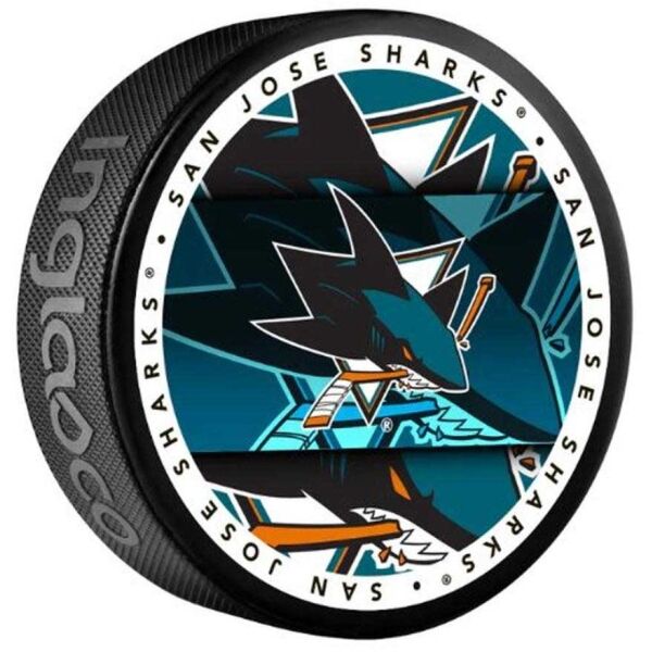 INGLASCO SAN JOSE SHARKS MEDALLION BLISTER Fanouškovský hokejový puk