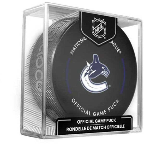 INGLASCO VANCOUVER CANUCKS OFFICIAL GAME PUCK Fanouškovský hokejový puk