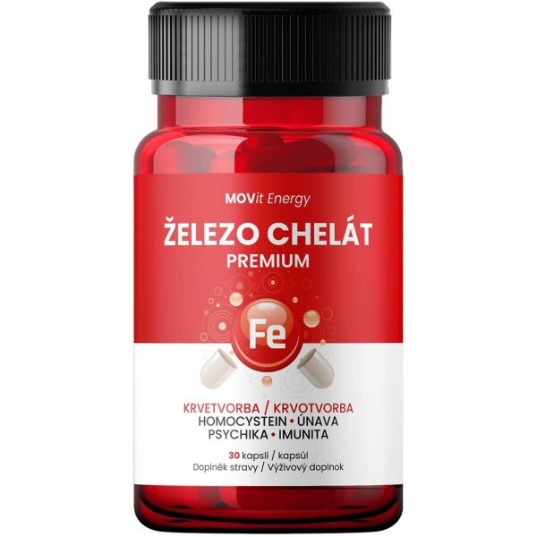 MOVIT ENERGY MOVIT ŽELEZO CHELÁT PREMIUM 30 KAPSLÍ Doplněk stravy