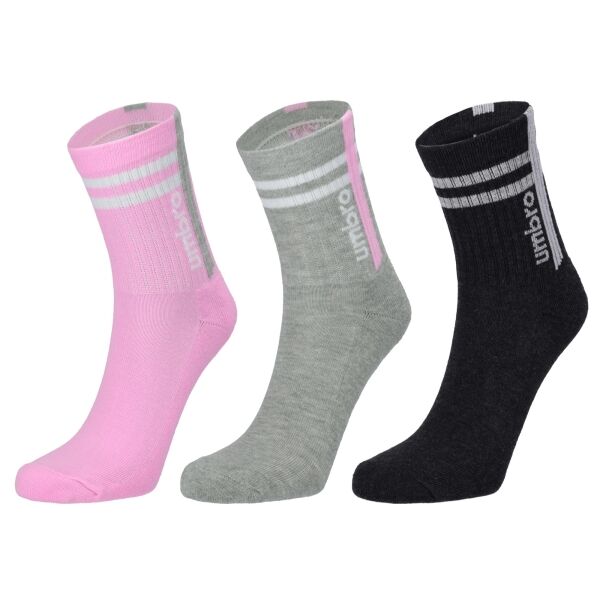 Umbro STRIPED SPORTS SOCKS JNR - 3 PACK Dětské ponožky