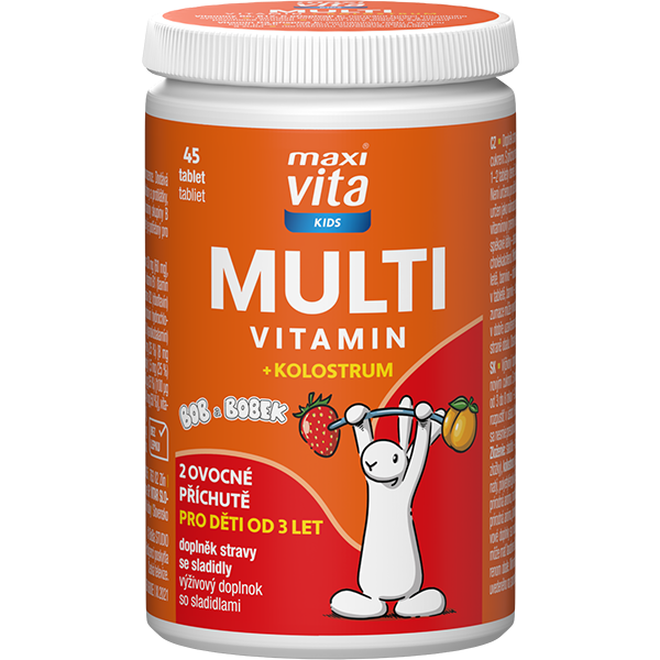 VITAR MAXI VITA KIDS MULTIVITAMIN + KOLOSTRUM 45 TAB Doplněk stravy