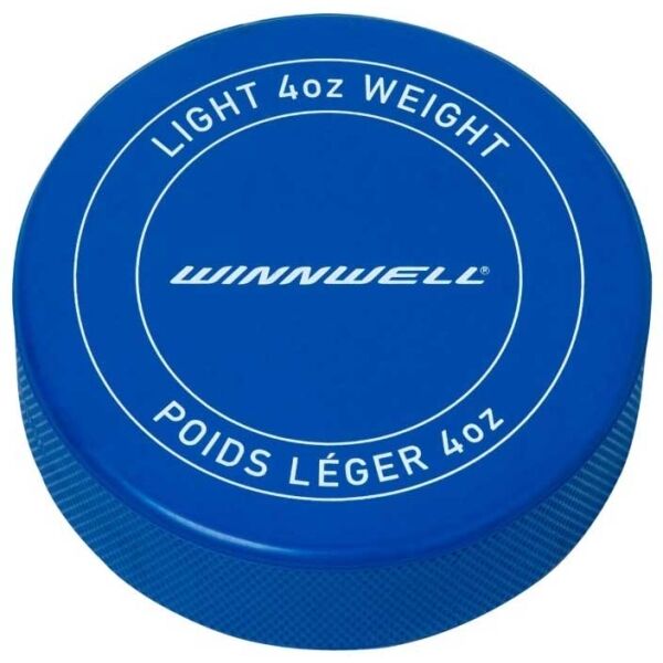 WINNWELL HOKEJOVÝ PUK WINNWELL MODRÝ JR ODLEHČENÝ S LOGEM Hokejový puk
