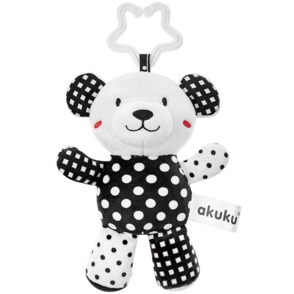 AKUKU MEDVÍDEK Plyšová hračka s chrastítkem