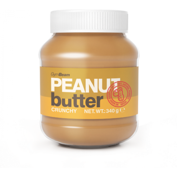 GymBeam ARAŠÍDOVÉ MÁSLO 100% - 900 G - KŘUPAVÉ Ořechové máslo