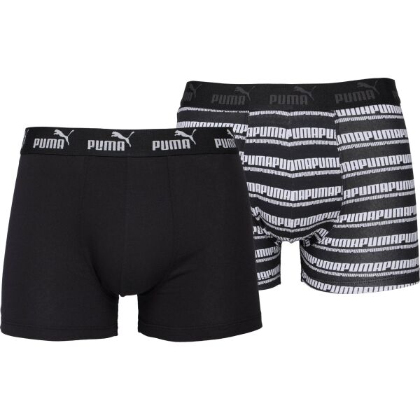 Puma ELEMENTS MEN STRIPED BOXERS 2P Pánské boxerky